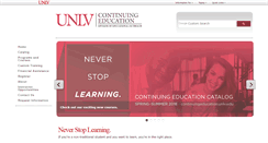 Desktop Screenshot of continuingeducation.unlv.edu