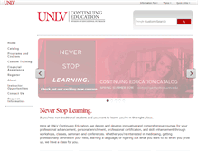 Tablet Screenshot of continuingeducation.unlv.edu