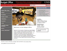 Tablet Screenshot of budget.unlv.edu