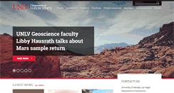 Desktop Screenshot of geoscience.unlv.edu